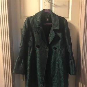Bell sleeved Hunter Green INC Coat